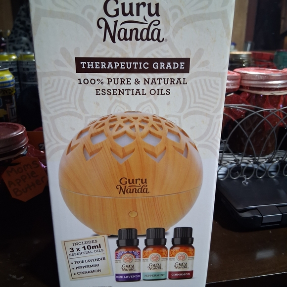geru nanda Other - Essential Oil Diffuser with Oils - Natural Wood